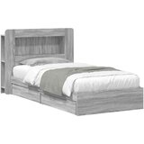  Okvir kreveta s pohranom s ladicama Siva Sonoma 90 x 200 cm - Siva Sonoma 90 x 200 cm sa središnjom policom | shoptok.hr