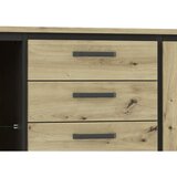 Livetastic Široka Komoda Trondheim, Barva Hrasta, Črna | Shoptok.si