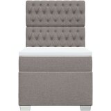vidaXL Box spring postelja z vzmetnico taupe 90x190 cm blago | Shoptok.si