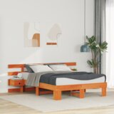  Krevetna konstrukcija s ladicama Smeđa 135 x 190 cm | shoptok.hr