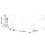  Krevetna konstrukcija Ostalo Tamno smeđa 140 x 200 cm tkanina | shoptok.hr