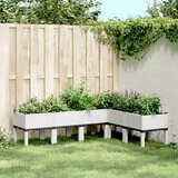 vidaXL Vrtna sadilica s nogama bijela 160 x 120 x 42 cm PP | shoptok.hr
