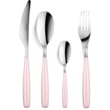 Vialli Design 24-delni set jedilnega pribora z rožnatim ročajem Rome Cene