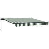  Skrovita tenda Zelena i bijela 350 x 250 cm Poliester i čelik | shoptok.hr