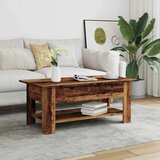 vidaXL Klubska mizica starinski les 102x55x42 cm inženirski les | Shoptok.si