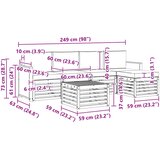  Set vanjskih sofa 6 kom. Prirodna i svjetlosiva | shoptok.hr