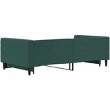 vidaXL Izvlečna dnevna postelja temno zelena 100x200 cm žame | Shoptok.si