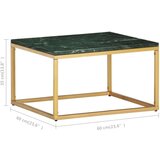 vidaXL Klubska mizica zelena 60x60x35 cm kamen z marmorno teksturo | Shoptok.si