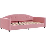  Dnevni krevet na razvlačenje ružičasti 100 x 200 cm baršunasti | shoptok.hr