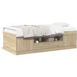  Dnevni krevet s ladicama bez madraca boja hrasta 90x200 cm | Eponuda.com