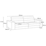 Bobochic Paris Narančasta baršunasti sofa 276 cm Sierra – | shoptok.hr