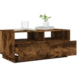  Stolić za kavu s LED svjetlima boja dimljenog hrasta 90x49x40cm | shoptok.hr