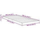  Posteljni okvir Star les 90 x 190 cm Konstruiran les, (5000121248) | Shoptok.si