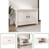 The Living Store Omarica za čevlje bela 70x38x45,5 cm trdna borovina - Omarica Za Čevlje, (21744376) Cene