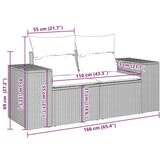  11-dijelni set vrtnih sofa od poliratana s jastucima smeđi | shoptok.hr