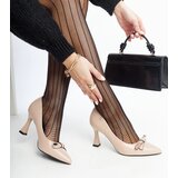 VINCEZA Beige block heel pumps | shoptok.hr