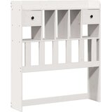  Knjižna postelja brez vzmetnice bela 75x190 cm trdna borovina, (5000123374) | Shoptok.si