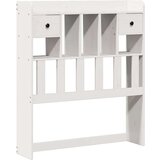  Krevet s regalom za knjige bez madraca bijeli 75x190cm borovina - Bijela 75 x 190 cm | shoptok.hr
