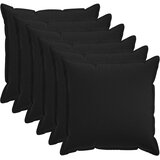  Presvlaka za jastuk 6 pcs HOUTEN Crna 80 x 80 cm Umjetni lan | shoptok.hr