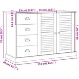  Komoda s ladicama VIGO 113x40x75 cm bijela od masivne borovine | Eponuda.com