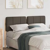 vidaXL tapecirano vzglavje rjava in taupe 135 cm masivno borovo les | Shoptok.si