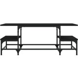 vidaXL klubska mizica črna 100x50,5x40 cm inženirski les | Shoptok.si
