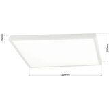 Orion plafonsko LED svetlo DISC LED/46W/230V 2700/3000/4000K 59x59 cm, prigušiva, bela | Eponuda.com