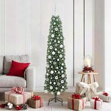 vidaXL Umestno božično drevo Zelena 180 cm PVC in Jeklo in Plastika | Shoptok.si