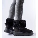 Gemre Black insulated snow boots with a zipper Vilpian | ePonuda.com