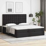  Otomanski okvir kreveta s madracem crni 180x200cm umjetna koža | shoptok.hr