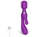 Action No. Fifteen Wand & Rabbit Vibrator 3 Individual Motors Purple | shoptok.hr