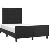  Za krevet s uzglavljem crni 120 x 200 cm od umjetne kože | shoptok.hr