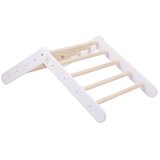 MeowBaby Bijeli trokut za kiseljenje od borovine 46x87x60 cm Montessori - | shoptok.hr