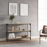 vidaXL Knjižna omara sonoma hrast 100x33x70,5 cm inž. les in jeklo | Shoptok.si