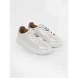 Sergio Leone White and silver sneakers with a leather pin by | shoptok.hr