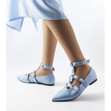 Gemre Blue ballet flats with striking Blur clasp | shoptok.hr