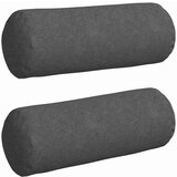 vidaXL valjkasti jastučići 2 pcs tamno siva Ø 25 x 70 cm | shoptok.hr