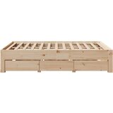 vidaXL Posteljni okvir brez vzmetnice s predali 160x200 cm borovina | Shoptok.si