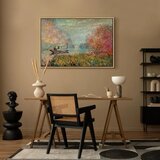  Slika - Claude Monet – Boat on the Seine 120x80 U prirodnom drvenom okviru | shoptok.hr