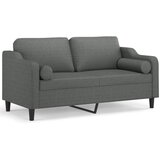 Maison Chic kavč - Sofa - Kanape dvosed z blazinami temno siv 140 cm blago, (21727885) | Shoptok.si