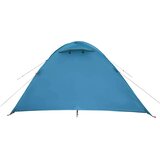 vidaXL Šotor za kampiranje za 4 osebe moder 300x250x132 cm 185T taft | Shoptok.si