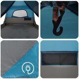  Obiteljski šator s krovom Plava 380 x 260 x 190 cm Poliester | Eponuda.com