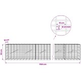  Gabion s žicom debljine 3,5 mm i mrežom 5x10 cm 1150x10x50 cm | shoptok.hr