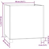  Sadilica s nogama boja hrđe 50 x 50 x 50 cm od čelika COR-TEN | Eponuda.com