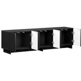  TV stalak 140 x 34 5 x 40 cm Crna Konstruirano drvo - Crna 140 x 34 5 x 40 cm | shoptok.hr