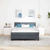  s opruga kutije Tamno siva 140 x 200 cm Baršun | shoptok.hr