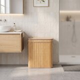 ModernHome košara za rublje od bambusa 100l s 2 pretinca i poklopcem | shoptok.hr