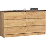 AKORD Komoda, 6 Predalov, Hrast Craft, (5000332274) | Shoptok.si