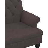  Klupa s naslonom tamnosmeđa 120 x 62 x 75,5 cm od tkanine | shoptok.hr
