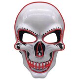  LED maska za noč čarovnic - Skull Red Cene